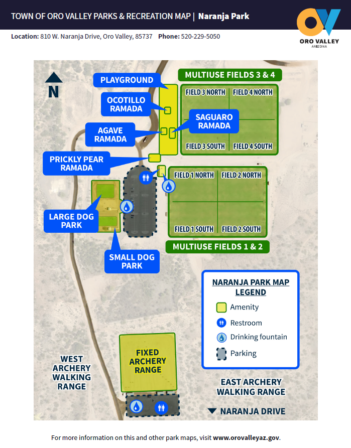 Naranja Park Oro Valley It S In Our Nature   Naranja Park Updated Map 3.16.21 