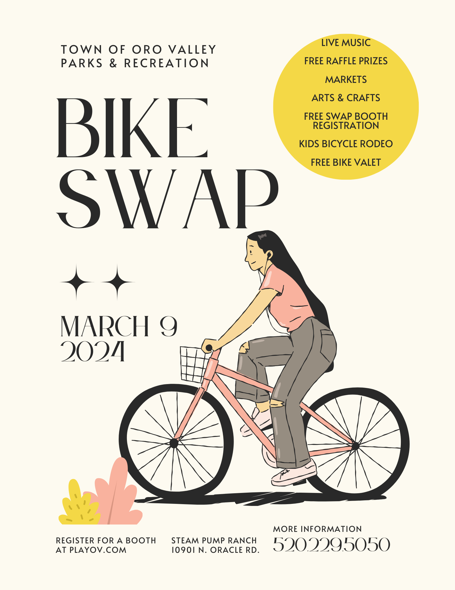 Spring 2024 Bike Swap At Steam Pump Ranch Oro Valley It S In Our Nature   Simple Minimalist World Bicycle Day Event Flyer 2 